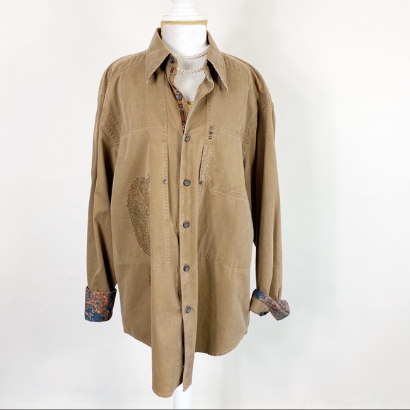 Robert Graham Other - Robert Graham Shirt Tan Long Sleeve XL